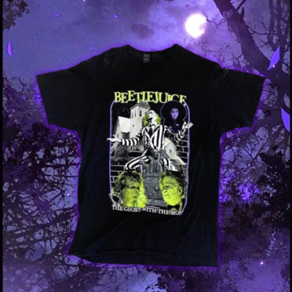 Graveyard goods beetlejuice double sided tee